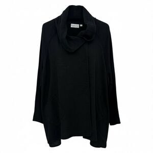 Habitat Clothes to Live In Cowl Neck Black Size Large Boxy Lagenlook
